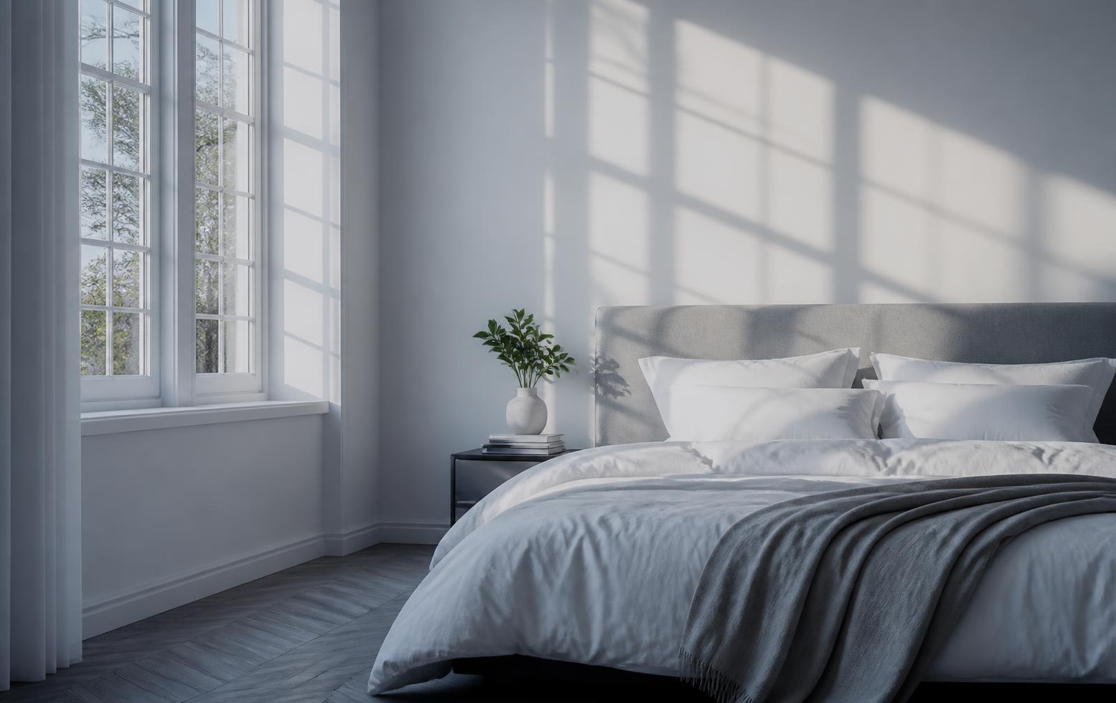 Morning sunlight falling across a wooden floor in a quiet room